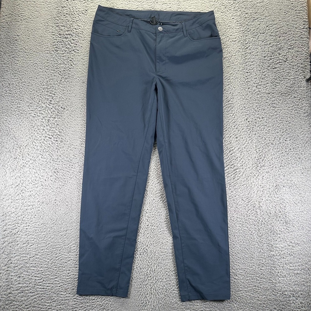 All in Motion Pant Men's 38x32 Blue Polyester Golf Performance Straight Leg